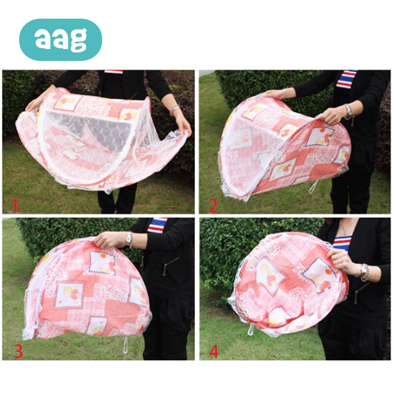 AAG Portable Folding Baby Bedding Crib Mosquito Net Newborn Summer Infant Insect Netting Baby Yurt Mosquito Outdoor Tent 30