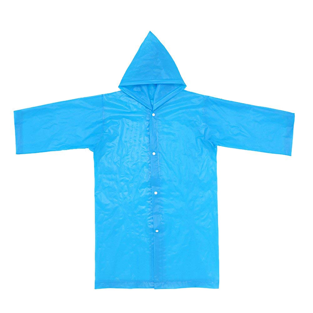 2 stk vandtæt børn solide bærbare genanvendelige regnfrakker børn drenge piger hættebeskyttelse regn ponchos ropa de ninos: Default Title