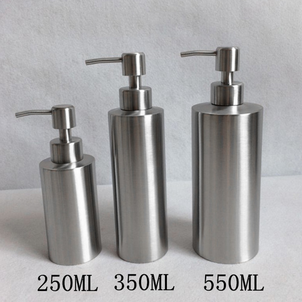 250ml/350ml/550ml Stainless Steel Soap Dispenser Hand Sanitizer Emulsion Bottle Bathroom Fixture Bathroom Hardware