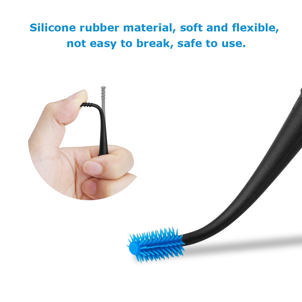 Double-sided Earpick Ear Cleaner Soft Silicone Spiral Rotating Ear Wax Remover Ears Cleaning Massage Tool