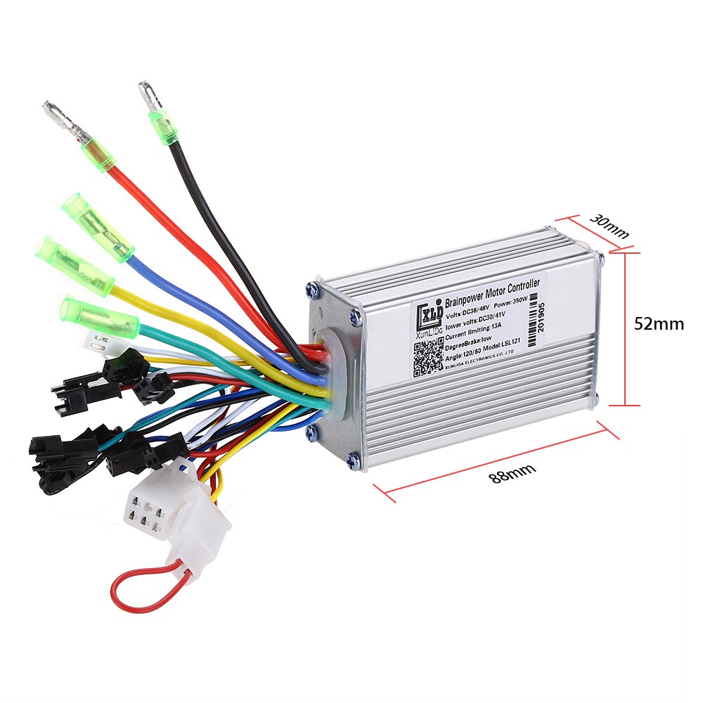 Controlador sin escobillas para bicicleta eléctrica, accesorio para bici, 36/48V, 350W