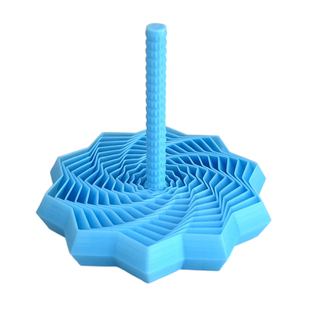 Expanded Sensory Fidget Star 3D Printed with Handles Fractal Fidget Hexagon Whirling Spiral Stress Relief Toy: green