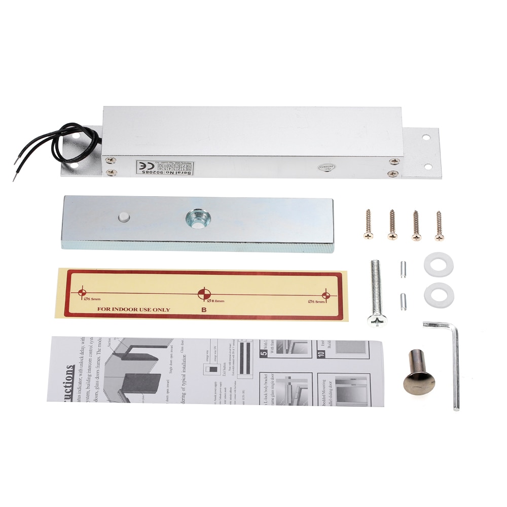 Single Door 12V Electric Magnetic Electromagnetic Lock Door Lock 350KG Tensile Force for Access Control