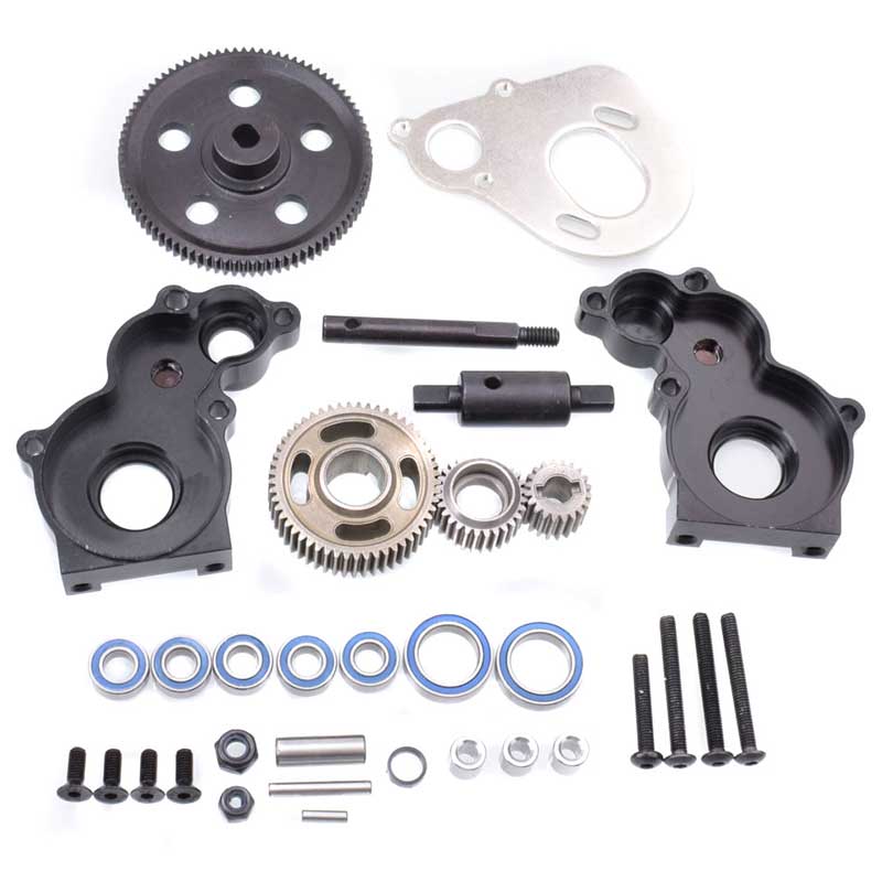 Metal GearBox Set With Gear For RC 1/10 Rock Crawler HSP 94180 18024 RGT EX86100