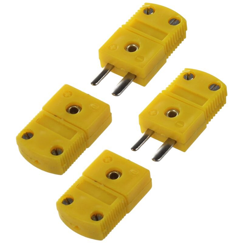 2 Pair RTD K Type Male Female Temperature Dectection Thermocouple Plug: Default Title