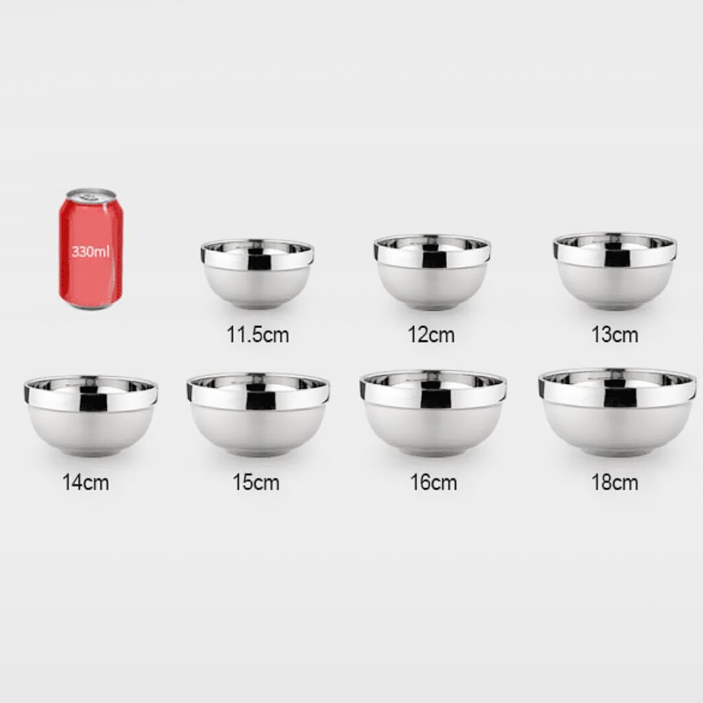 Stainless Steel Catering Washing Mixing Bowl Flat Base Microwave Dishwasher Outdoor Camp Cooking Supplies Outdoor Tableware