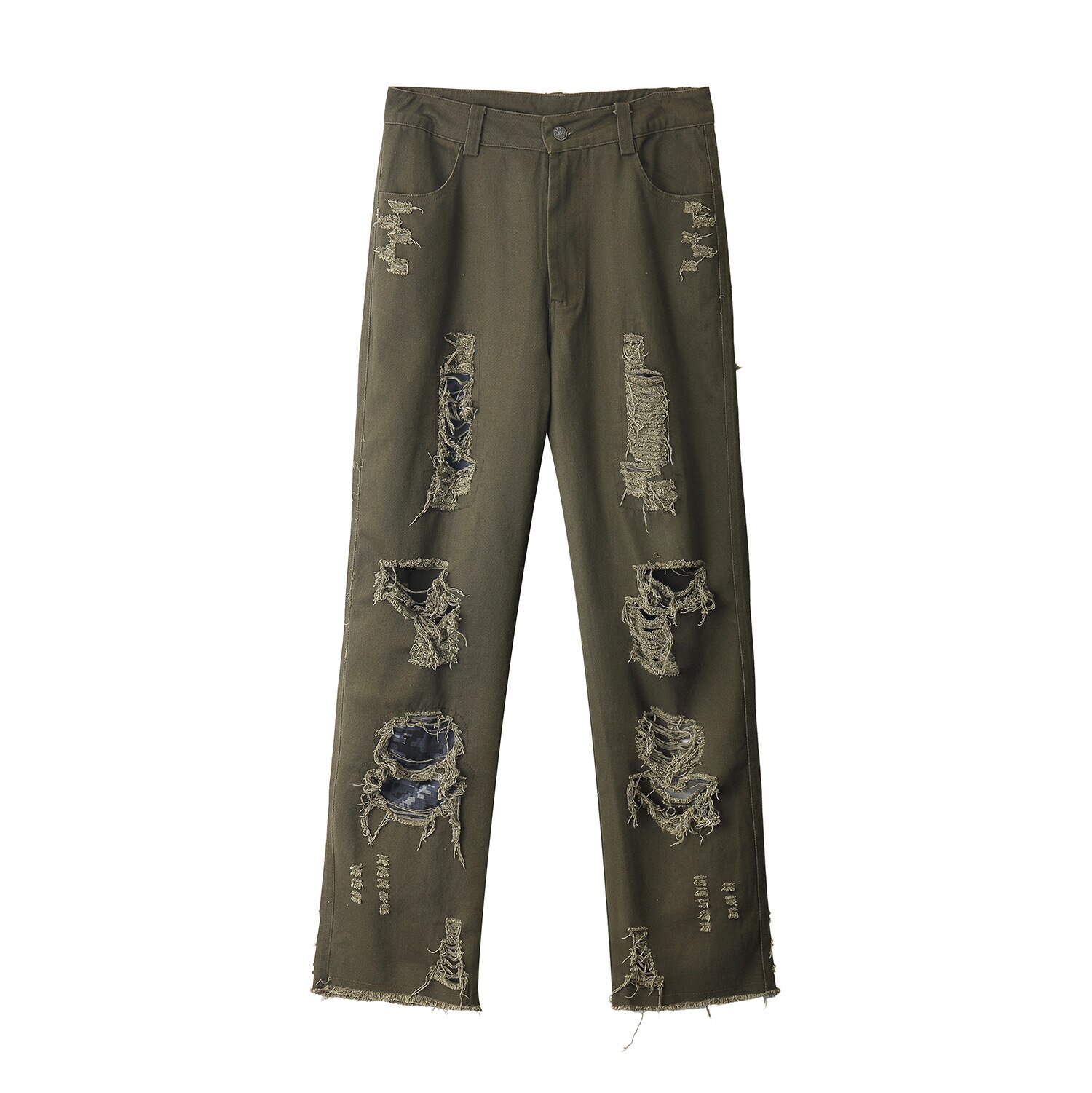 Uncledonjm destroy jeans til mænd gotisk bogstav broderede herre jeans graffiti high street hip-hop mænd tøj bukser  ed947