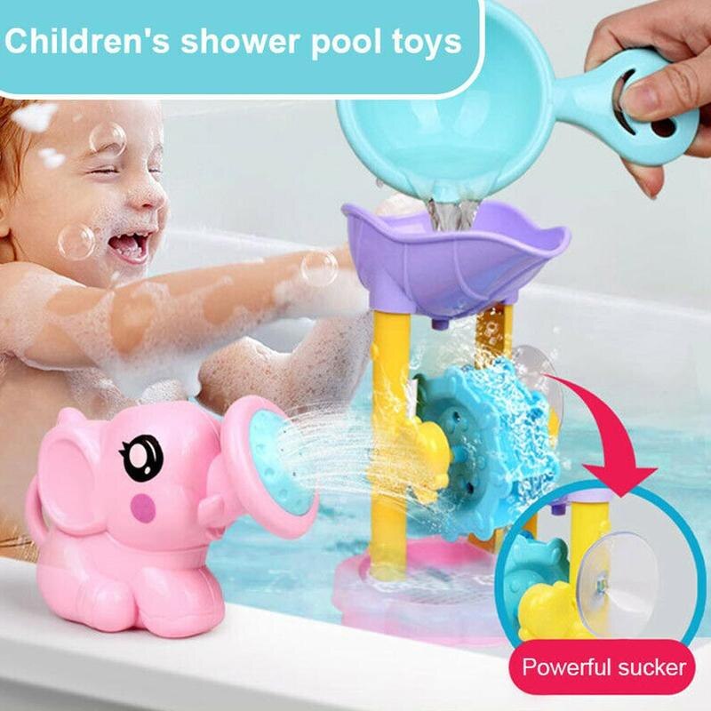 Funny Beach Bathroom Children Shower Pool Toys Cute Cartoon Elephant Bathing Water Shower Pool Toys for Baby Toddler