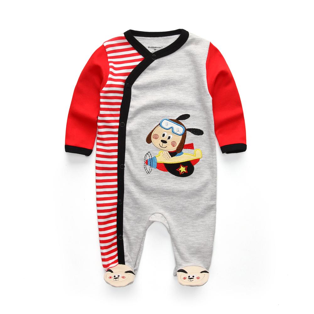 1Pcs Willekeurige Baby Kleding Baby Rompertjes Katoenen Baby Lange Mouw Jumpsuits Jongen Meisje Pasgeboren Baby Kleding Set