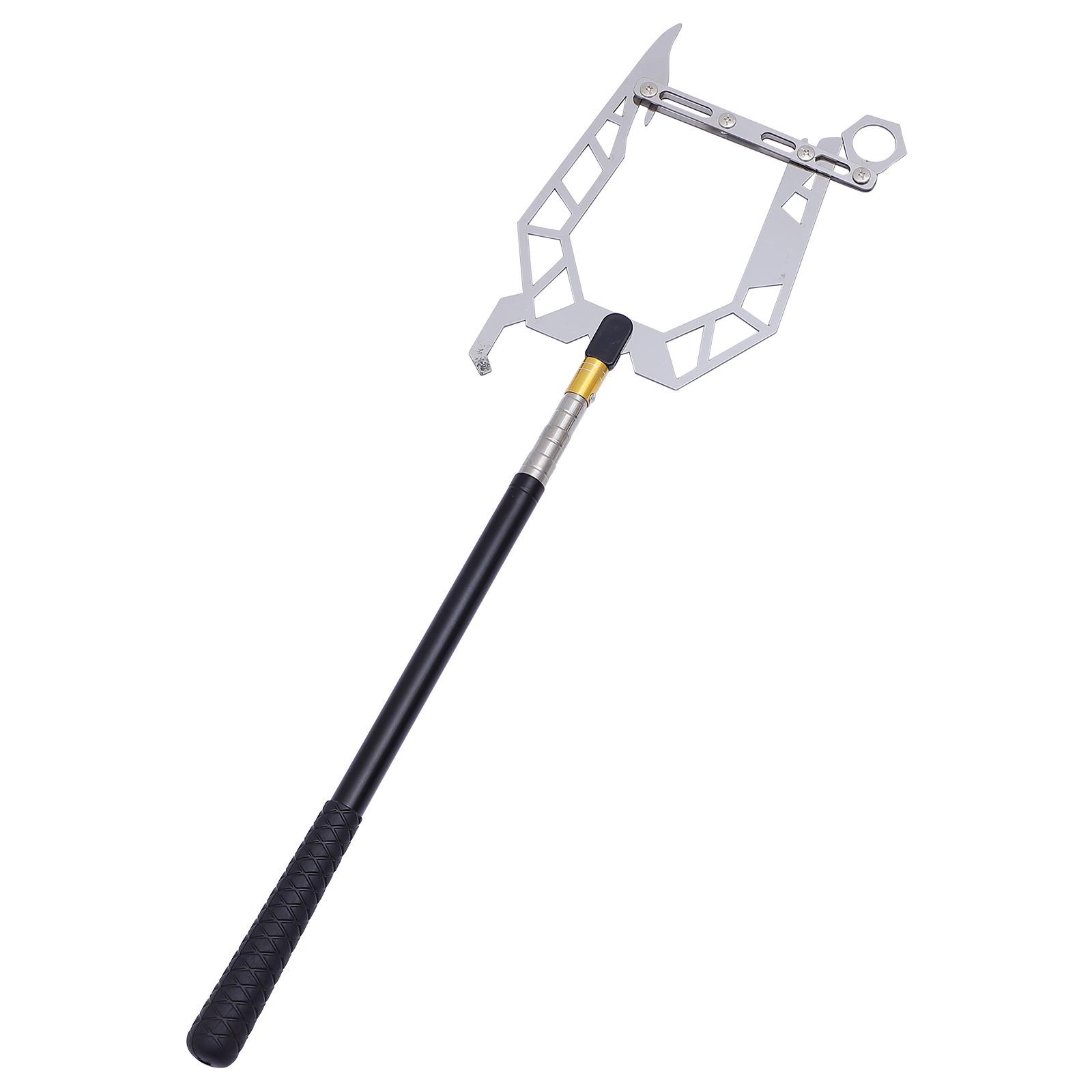 Cabo coaxial barco gancho telescópico dobrável doca extrator threader de aço inoxidável gravata corda gancho cais barco acessório