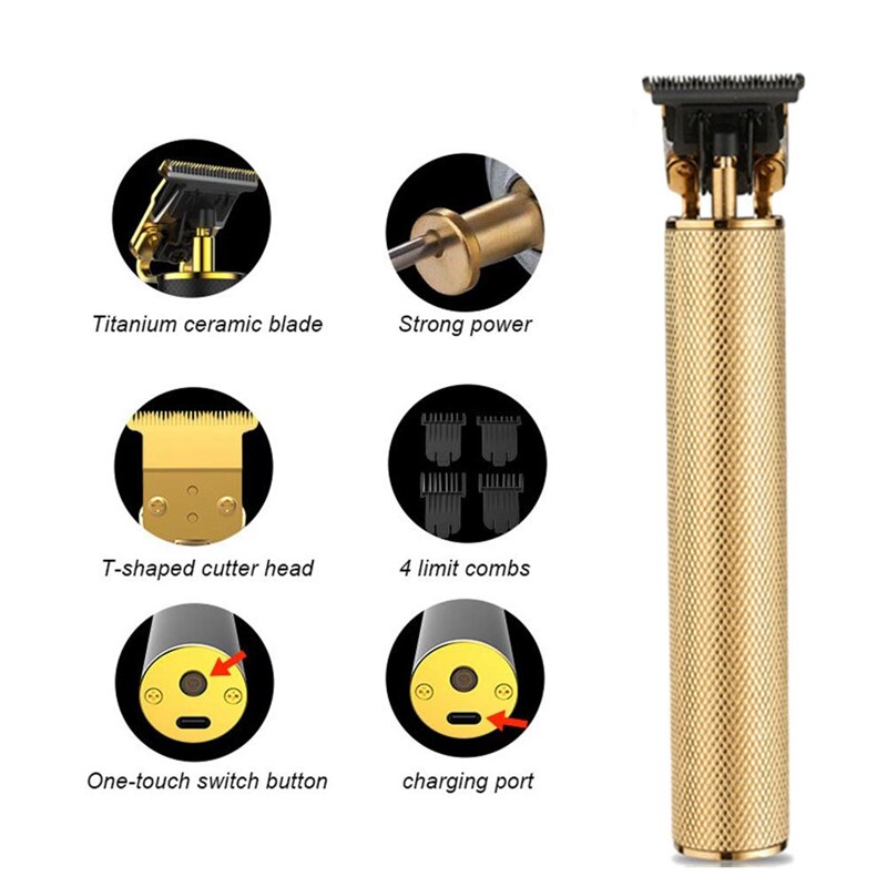 Elektrische tondeuse oplaadbare scheerapparaat geluidsarme tondeuse draadloze heren tondeuse baard