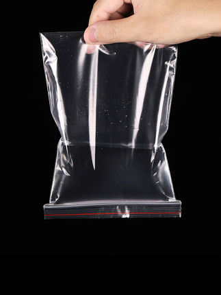 Pe self-styled 6 trådar ziplock lås blixtlås poly klara påsar plast mat förvaringspåsar tjocka genomskinliga paket påsar