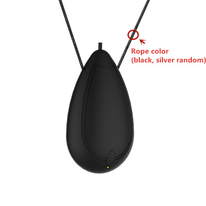 Mini Wearable Air Purifier, Personal Travel Size Air Purifier, Necklace &amp; Portable USB Charging Smoke Purifier: black