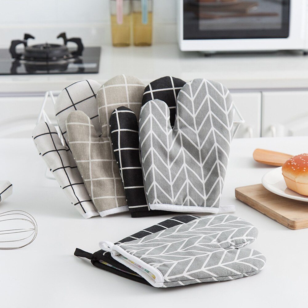 1 PC Oven Glove Heatproof Magnetron Mitten Isolatie Pad Keuken Bakken Koken Verdikte Handschoen Insulated antislip