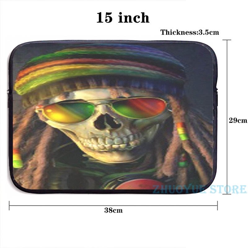 Grappige Grafische Print Rasta Skelet Usb Lading Rugzak Mannen Schooltassen Vrouwen Cosmetische Tas Reizen Laptoptas: laptop bag 15 in