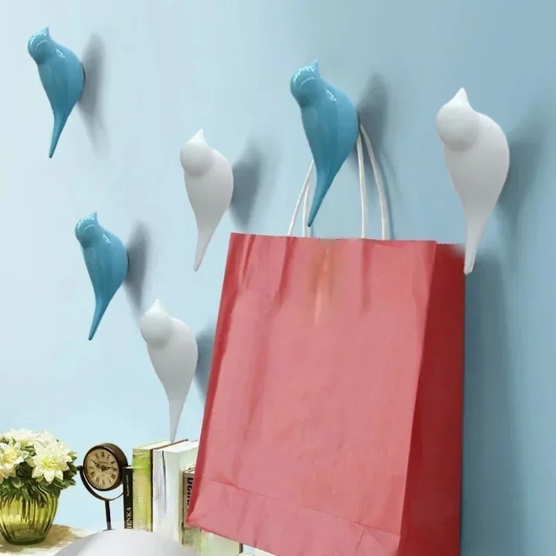 Kreative Wand haken Vogel dekoration Harz Holzmaserung Haken Schlafzimmer Tür Tier Haken 3d Kleider haken einzelne Wand Kleiderbügel