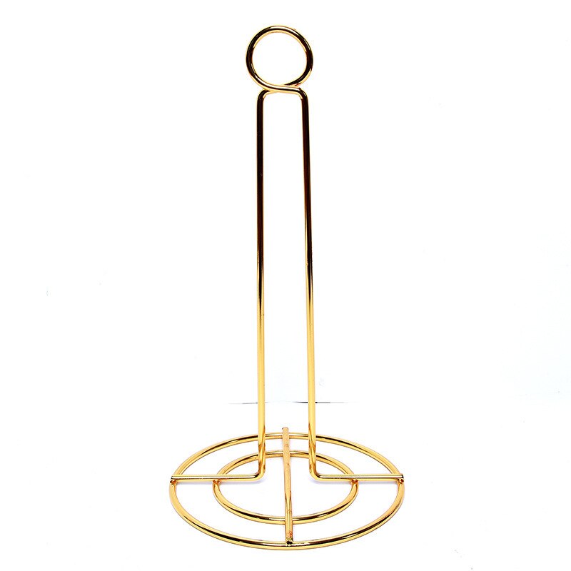Servilletero de hierro forjado dorado Ins del norte de Europa, mesa de comedor, estante de almacenamiento de escritorio