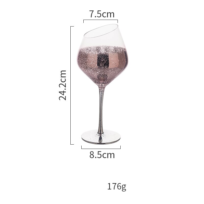 Personlighet stjernehimmel vin glass kopp beger champagne glass hjemme drikke krystall cocktail glass ware bar hotell drinkware: Rose gull 430ml