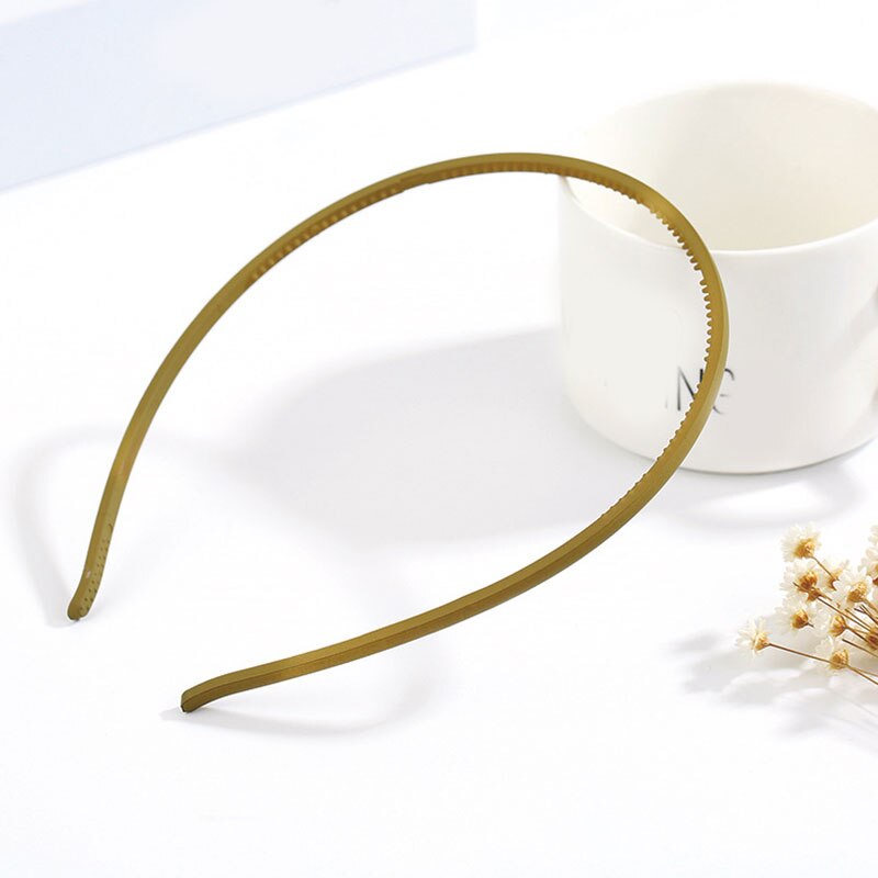 Diademas finas de plástico para niña y mujer, bandanas de resina, accesorios para el cabello esmerilados, accesorios para el cabello, diademas antideslizantes: Verde militar