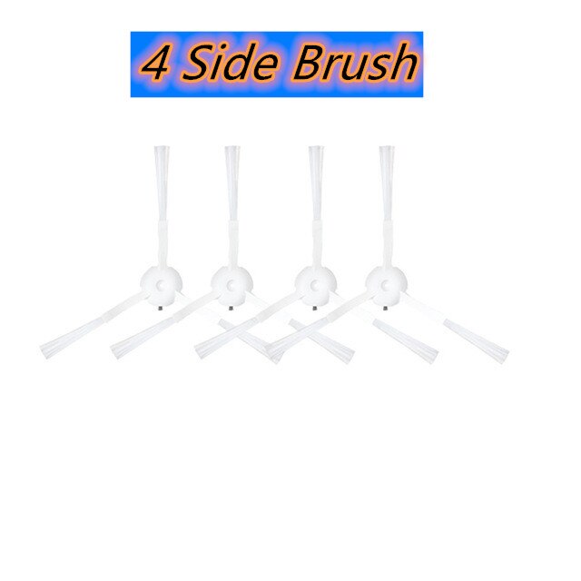 Rouleau principal Brosse latérale Filtre à air Hepa Serpillière de rechange pour Xiaomi Mi Robot Aspirateur G1 Smart Household Cleanner: 4 Side Brush