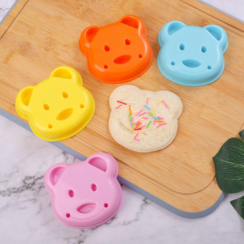 Molde para sándwich de oso de peluche, cortador para hacer pan tostado, lindo, herramientas de pastelería para hornear, accesorios de cocina de alimentos interesantes para niños