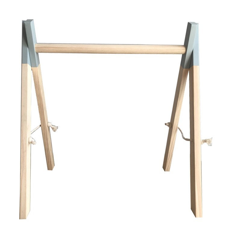 Baby Bed Rammelaar Kamer Decor Play Gym Speelgoed Houten Nursery Zintuiglijke Speelgoed Baby Kamer Kledingrek Accessoires Fotografie Props: gray shelf