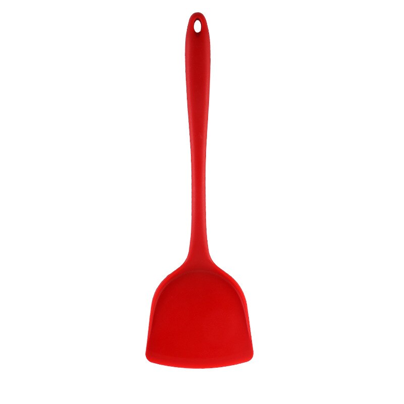 Non Stick Cooking Utensils Cooking Accessories Silicone Rubber Spatula: Red