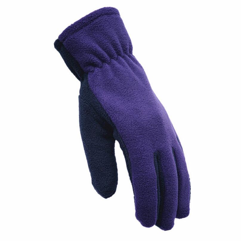 Dichski Vrouwen Mannen Winter Warm Skiën Handschoenen Mannen Ski Handschoenen Snowboard Handschoenen Motorrijden Wanten Sneeuw Windstopper Handschoen: Q308Purpledark blue