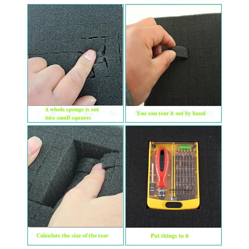 Pre-Cutting Foam Insert High Density Pick Pluck Foam For L-Boxx2 Power Tool Transport System​​ For Hand Tool /Tool Box/Tool Case