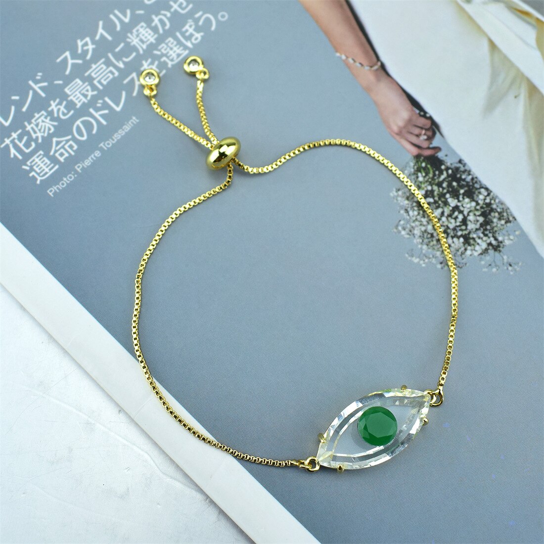 Turkije Evil Eye Armband Dames Crystal Zirkoon Eenvoudige Temperament Sieraden: 15