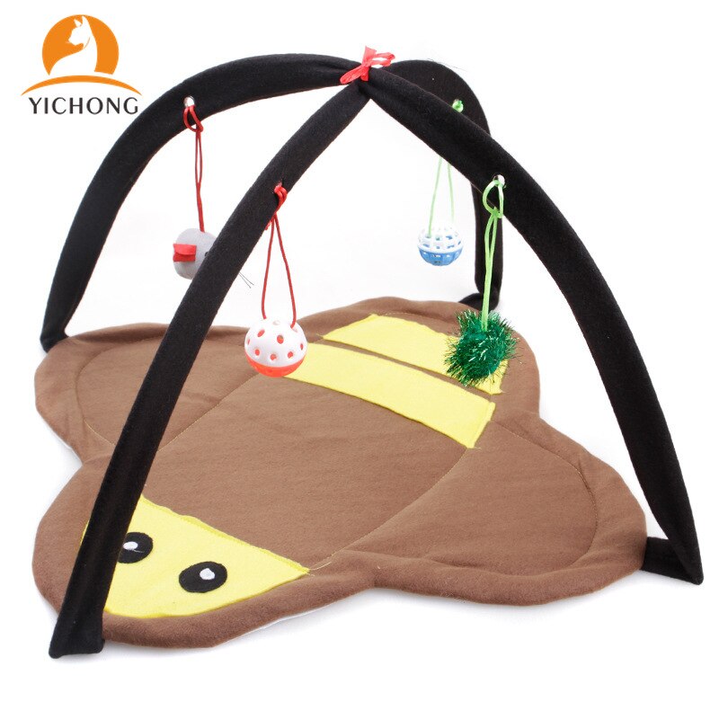 Estera de juego para gatos YICHONG, casa, carpas desmontables para gatos, carpas portátiles para mascotas, juguetes para gatos graciosos, carpa para gatos, cama de juegos para mascotas YH053