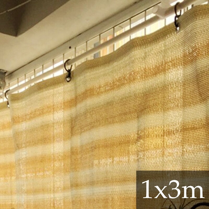 Gardin nät fönster markis gardin fönster markis ytterdörr fönster markis kapell suckulent växtskydd dekoration tillbehör: Beige rand 1 x 3m