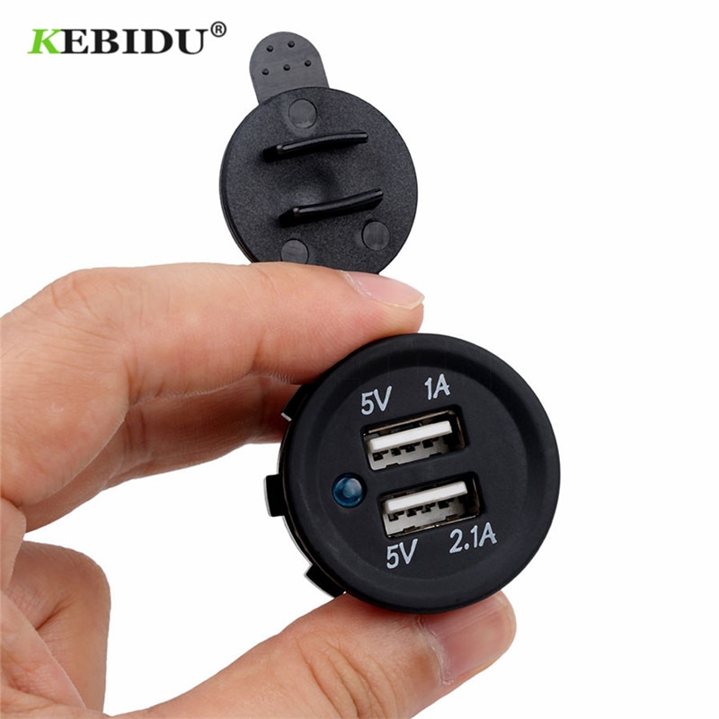 Waterdichte Dual Usb-poort Auto-oplader Sigarettenaansteker Plug Mobiele Telefoon Smart Opladen Adapter voor auto boot motorfiets