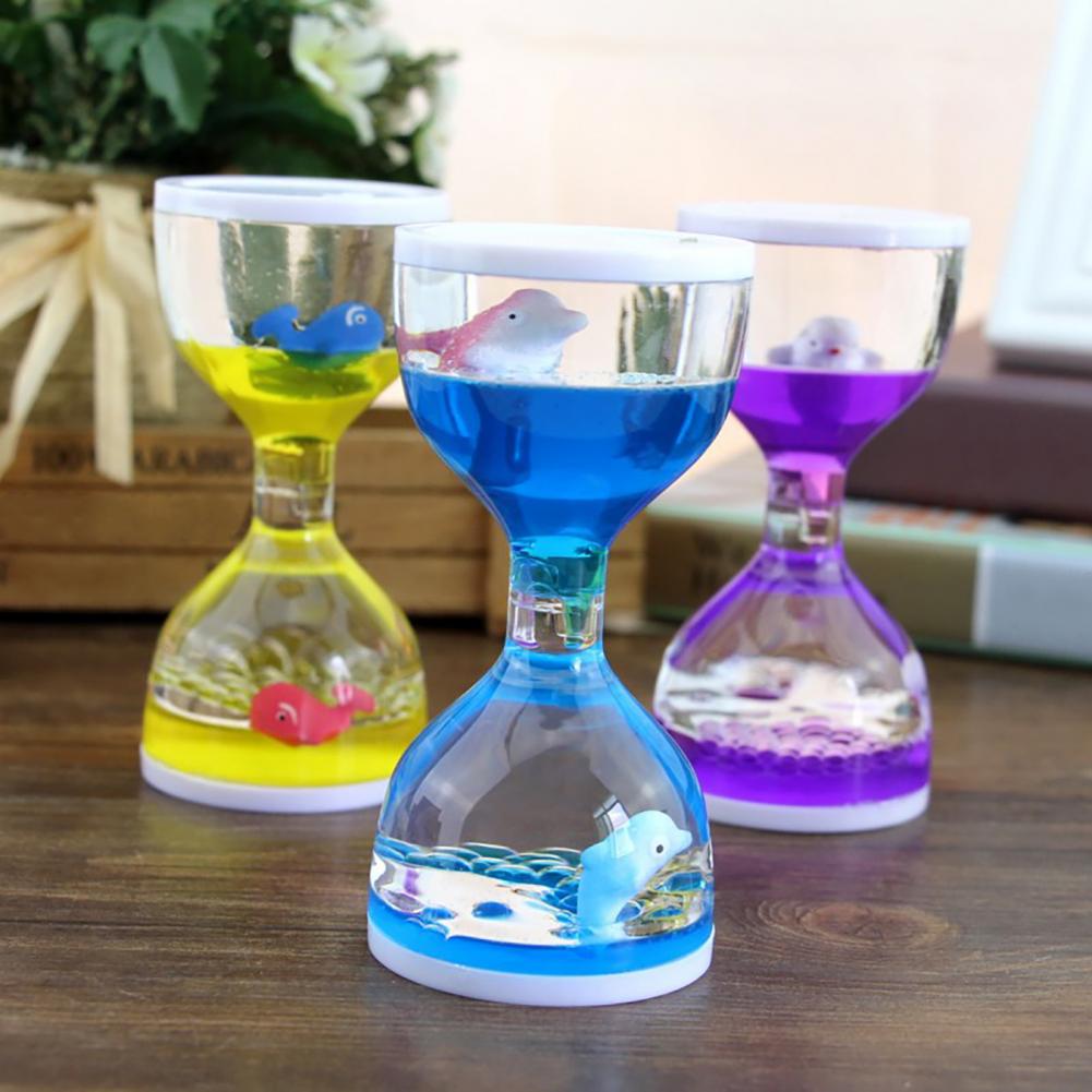 Reloj de arena líquido, temporizador de arena para aliviar el estrés, encantador y satisfactorio, temporizador de gota de aceite sensorial, reloj de arena de aceite, de Navidad, decoración del hogar