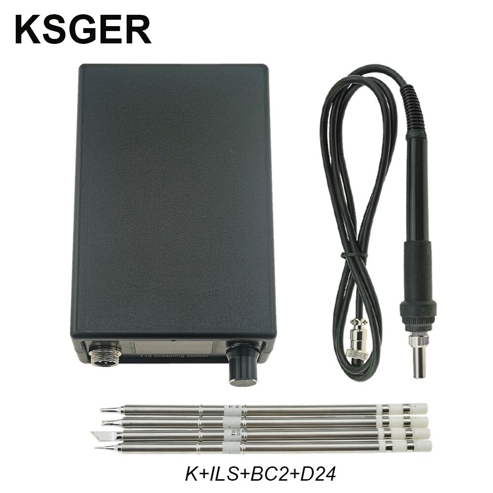 Ksger  t12 lödkolv station stm 32 oled gör-det-själv kit löda elverktyg svetsjärn spetsar temperaturkontroll handtag: Uppsättningar 8