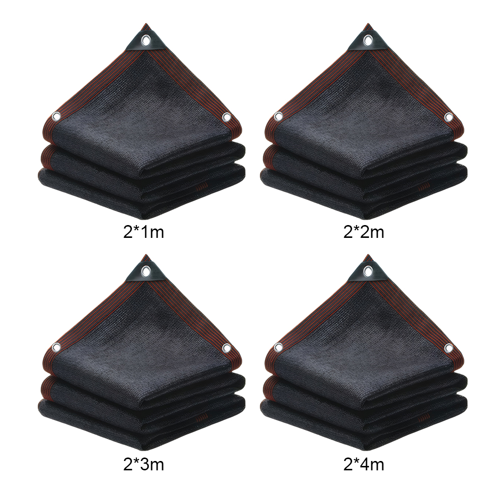Black Shade Cloth with Grommets Sunblock Shade Mesh Tarp Greenhouse Sunshade Net 50% Shading Net for Outdoor Garden Buildings
