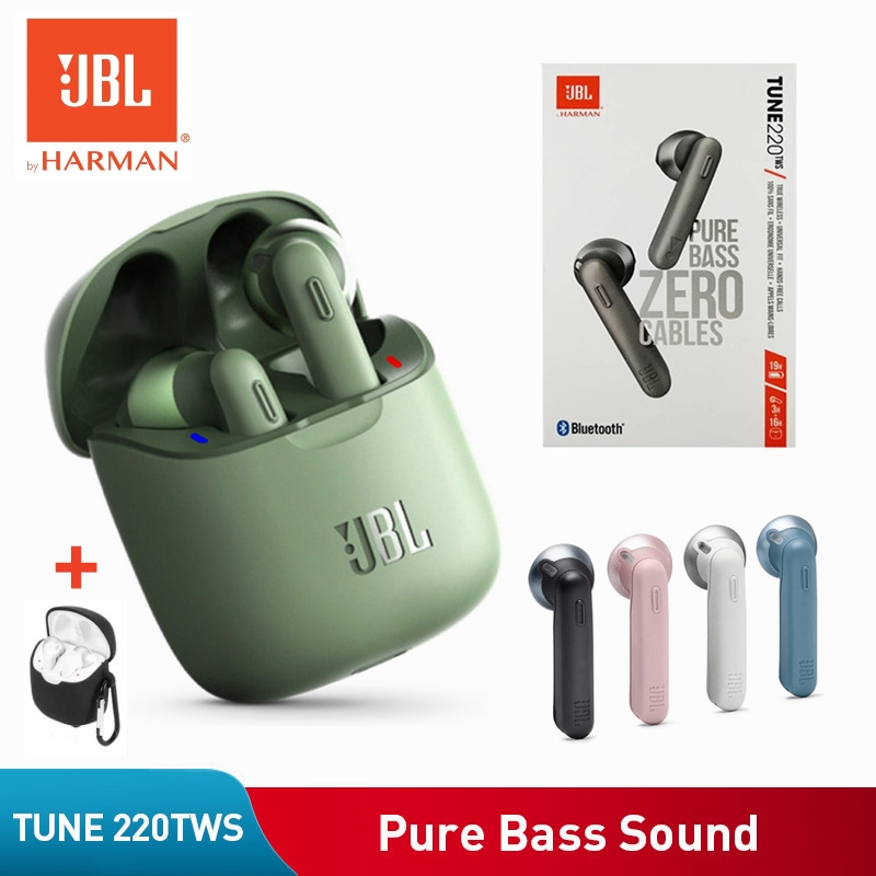 100% Original JBL Tune 220TWS Bluetooth écouteurs sans fil écouteurs avec micro stéréo JBL T220 TWS casque de sport avec couverture gratuite