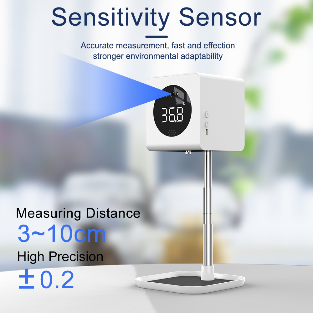 Infrared Automatic Hand Soap Dispenser With Temperature Measurement Hand and Dish Wash Aids Touchless Rechargeable Alcohol Spray