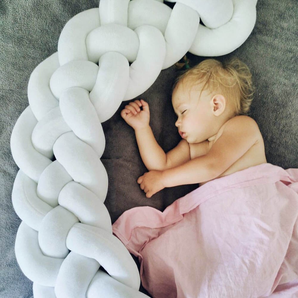 2.2M Grote Wieg Bumper Kussen Hek Voor Baby Veilig Slapen Gevlochten Bed Bumper Hek Voor Pasgeboren Slapen Protector Baby HM0100