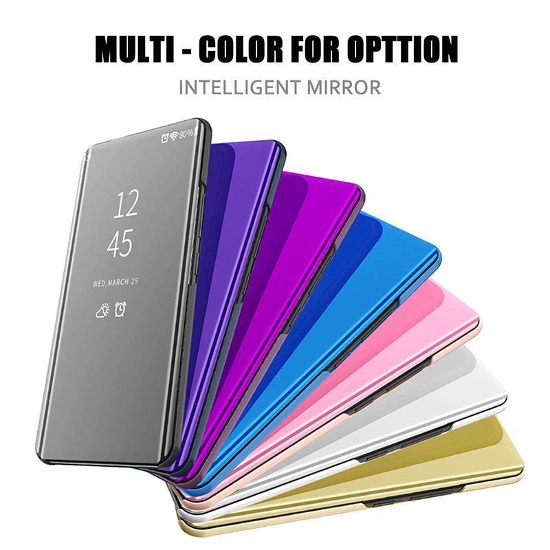 Smart Mirror Mobile Flip Case for Samsung Galaxy A5 A520 Plating Leather Back Cover SamsungA52017 GalaxyA52017 A52017 Coque