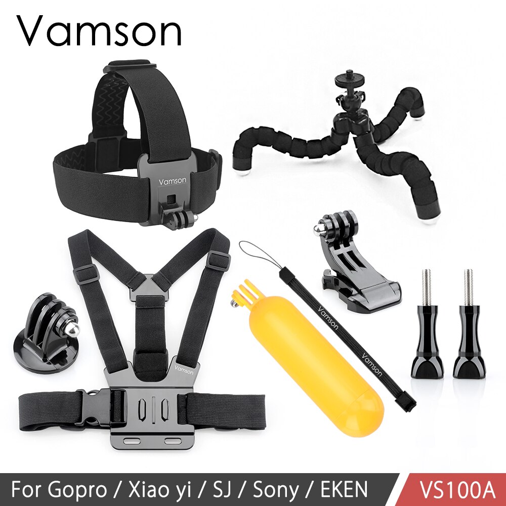 Vamson for Gopro hero 7 6 5 4 Accessories Kit for Xiaomi yi 4k for SJCAM M10 for SJ5000 case EKEN SOOCOO Action Camera VS100: VS100A