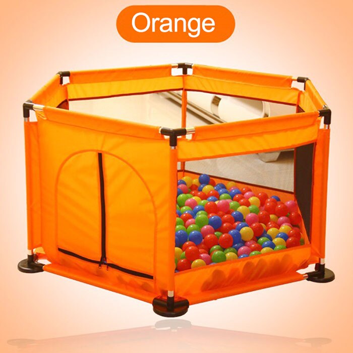 BABY box recinzione pieghevole barriera di sicurezza Ocean Ball Pit parco giochi per bambini gioco per bambini tenda riparo per neonati regalo di festa: orange black