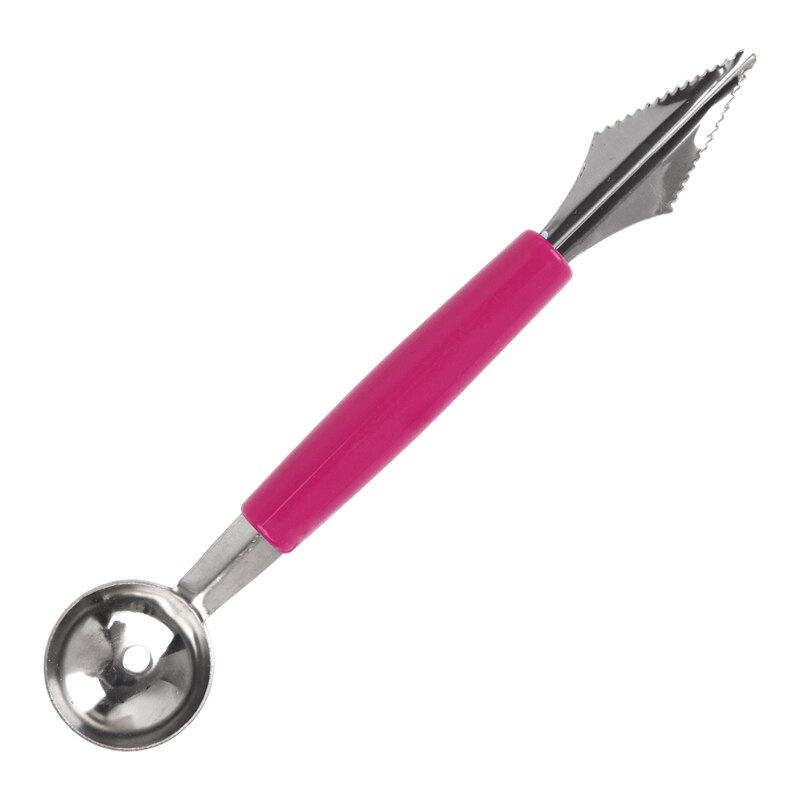 Couteau à découper les fruits multifonction, boule à glace, boule à creuser, cuillère à boule, boule à balles, cuisine bricolage plats froids, outils Gadgets: Rose Red