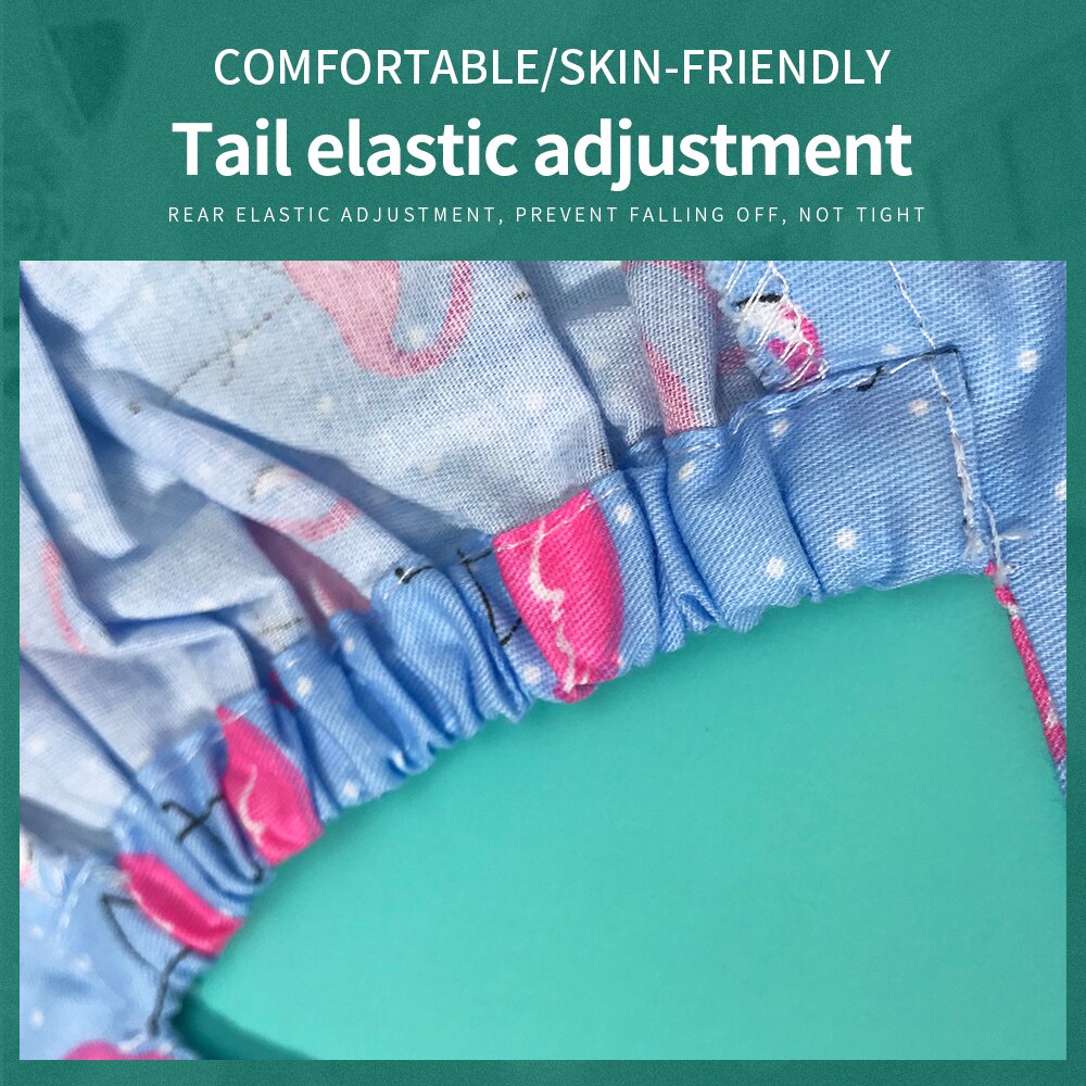 Health Workers Frosted Hat Laboratory operator work cap Beauty salon Print Hat adjustable Scrub Cap working Clean hat Spa Caps