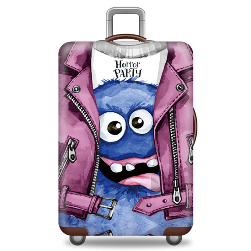 Koffer Bagage Cover 18-32 Inch Trolley Bagage Elastische Bescherming Cover Kofferbak Stof Beschermhoes Covers Travel Accessoires: M / GRIJS