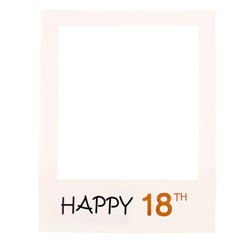 40th Photo Booth Frame Props 21th 30th 50th 60th Year PhotoBooth Props Anniversary Birthday Party Decorations Adult: 18th