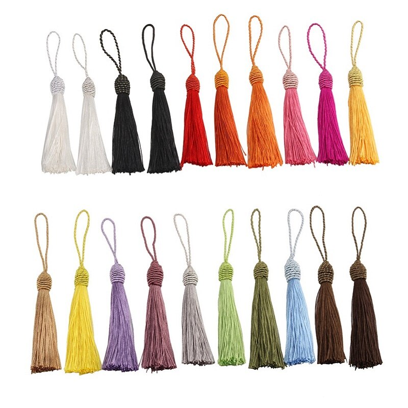 15cm Silk Tassel Fringe Sewing Bang Tassel Trim Key Tassels for Silk Tassels DIY Embellishment Curtain Accessories Parts