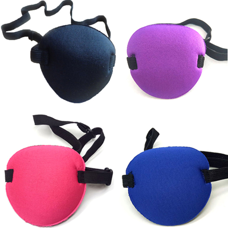 Adult Child Single Eye Cover Eyeshade Sleeping Eye Mask One-eyed Cover Portable Soft Eye Patch Amblyopia Traning Goggles