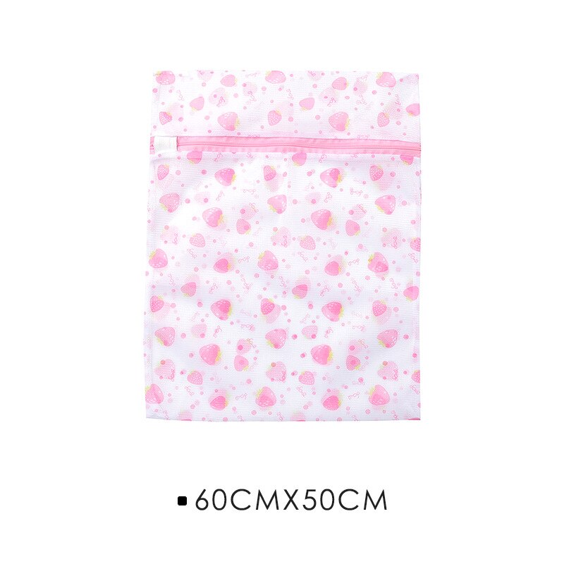 Nylon mesh vasketøjsposer med lynlås tøj vaskekuffert rejse opbevaring pose tøj undertøj vasketøj taske til vaskemaskine: 50 x 60cm