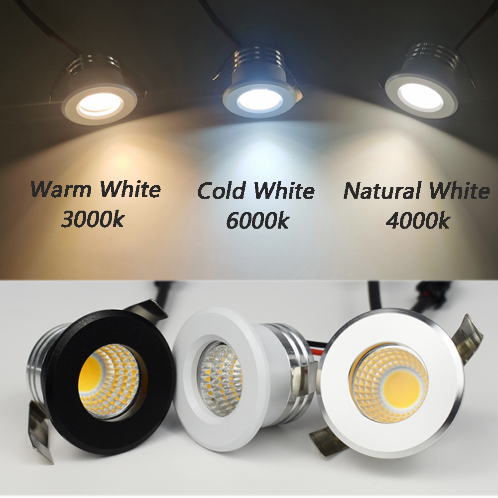 3W LED Spotlight Plafond Spot Light Verzonken Kast Showcase Spots Lamp AC110 220V Downlight Slaapkamer Keuken Plafond verlichting